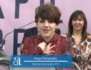 Angy en la Inauguración de EXPOCREATIVA 2015